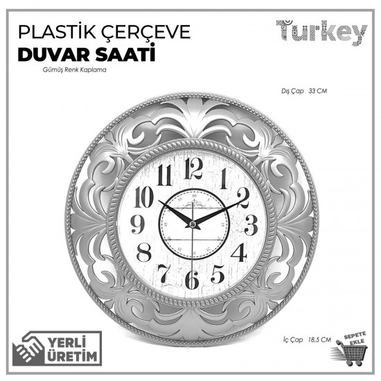 Plastik Çerçeve Duvar Saati